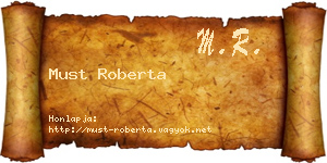 Must Roberta névjegykártya